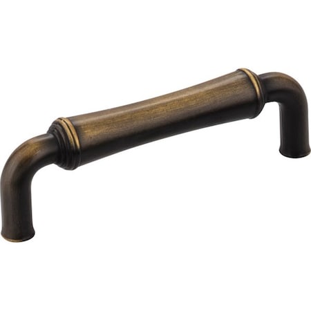 Jeffrey Alexander 96 mm Center-to-Center Antique Brushed Satin Brass Barrel Bremen 2 Cabinet Pull 537ABSB